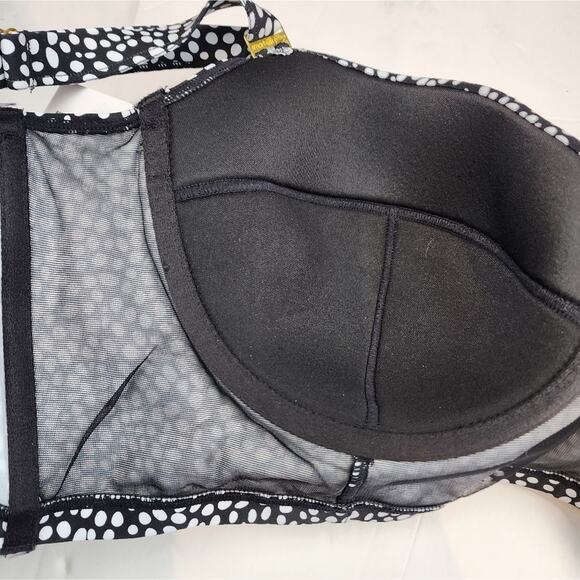 Smart & Sexy New Black & White Polka Dot Bra Size 42D - Picture 9 of 12